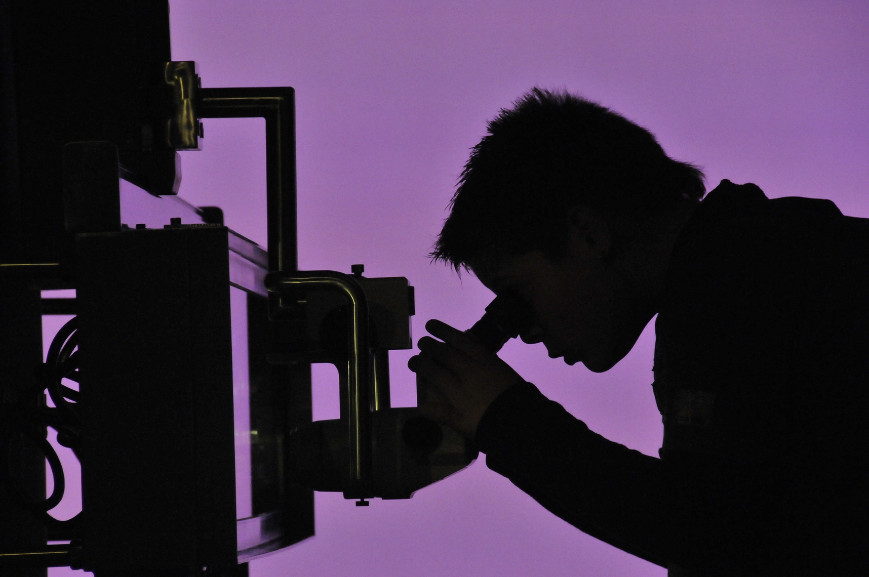 Scientist Looking Through Microscope